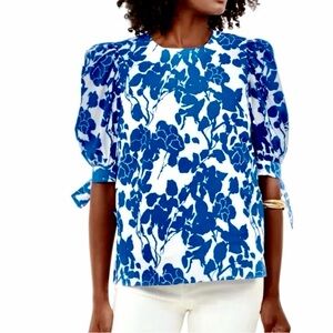Tuckernuck Hyacinth House Blue Floral Fiona Top